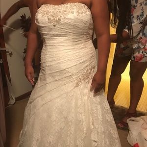 Vera wang wedding gown with veil